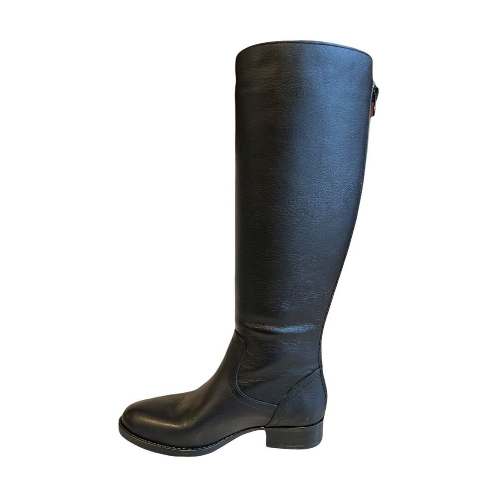 Steve Madden Jasper Knee High Riding Boots Black Leather 7.5